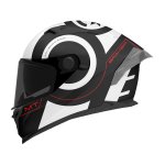 MT SV Braker Inox Full Face Motorcycle Helmet - Matt Black & White  ECE 22.06