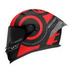 MT SV Braker Inox Full Face Motorcycle Helmet - Matt Black & Red  ECE 22.06