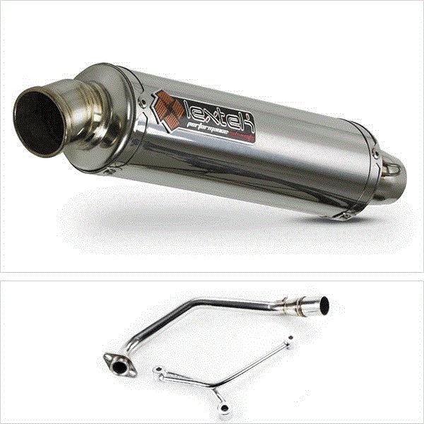 Yamaha NXC125 Cygnus 2004 - 2012 Lextek RR4 Stainless Steel Round ...